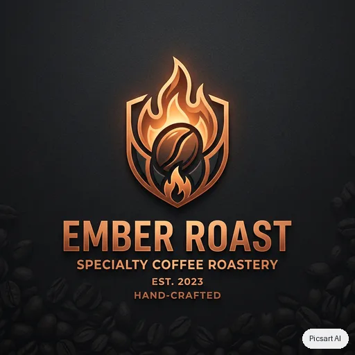 Nano Banana 2: logo for my coffee roastery "Ember Roast" pls, something modern