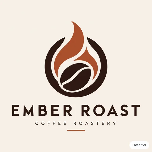 GPT Image 2.5 Sunburst output for: logo for my coffee roastery "Ember Roast" pls, something modern