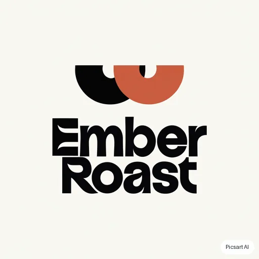 Recraft V4.1: logo for my coffee roastery "Ember Roast" pls, something modern