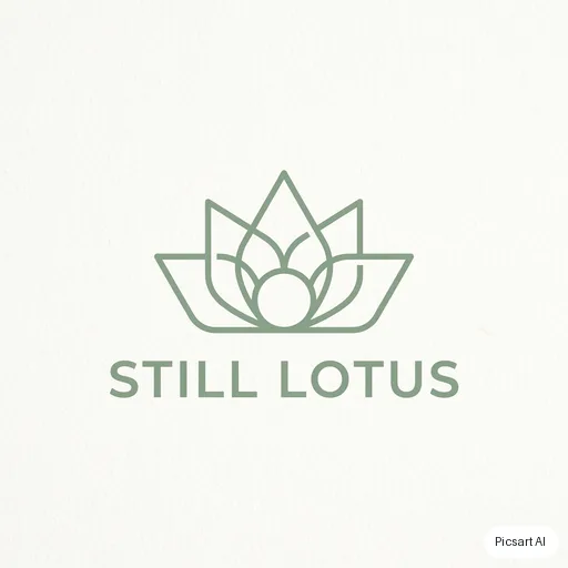 Nano Banana Pro: Design a clean geometric logo for a yoga studio named "Still Lotus". A single-line lotus above the name, sage green on off-white, lots of negative space.