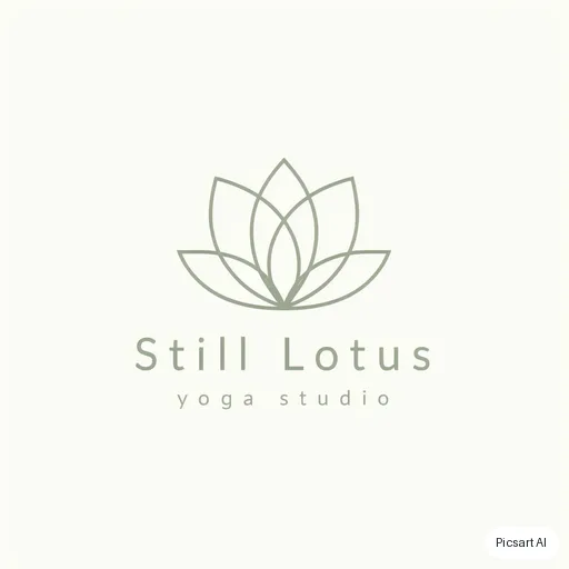 Luma UNI-1: Design a clean geometric logo for a yoga studio named "Still Lotus". A single-line lotus above the name, sage green on off-white, lots of negative space.