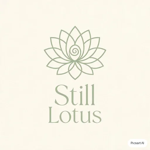 Seedream 5.0 Pro: Design a clean geometric logo for a yoga studio named "Still Lotus". A single-line lotus above the name, sage green on off-white, lots of negative space.