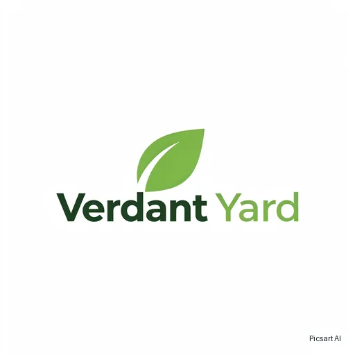 Flux 2 Pro: I need a logo for a landscaping company, text "Verdant Yard", a leaf shape, two greens, simple enough to print on the side of a truck