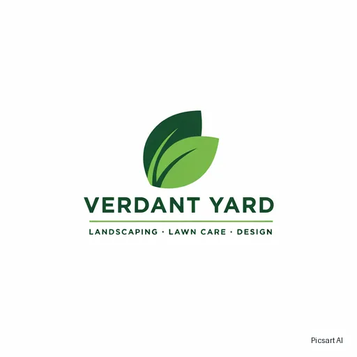 Ideogram 4.5: I need a logo for a landscaping company, text "Verdant Yard", a leaf shape, two greens, simple enough to print on the side of a truck