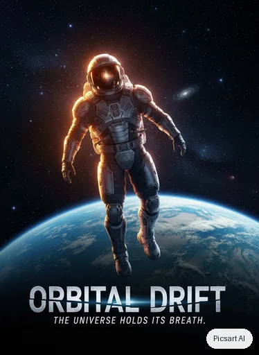 Nano Banana: Movie-style poster for a sci-fi thriller titled "Orbital Drift": an astronaut floating above a blue planet, dramatic rim light, bold metallic title at the bottom
